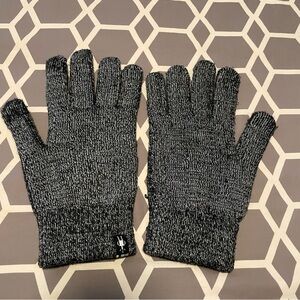 Smartwool Unisex Charcoal and Black Cozy Knit Gloves